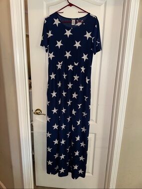 HEIMISH USA Navy Maxi Dress with White Star Print